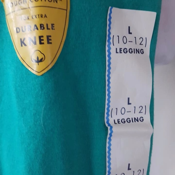 Girls Tights Green Turquoise Size 10 12 Large - Picture 2 of 5